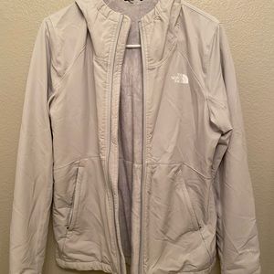 The North Face Women's White Shelbe Raschel Full-Zip Hooded Jacket Size Medium